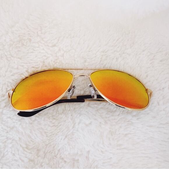 Stylens Accessories - Jessa Orange Polarized Classic Aviator Sunglasses